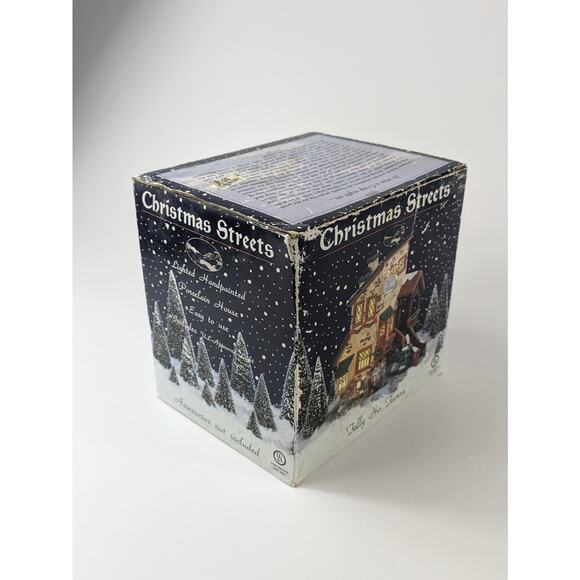 Christmas Streets Village Tally Ho Tavern Lighted Holiday Building Piece 1999 - Picture 10 of 16